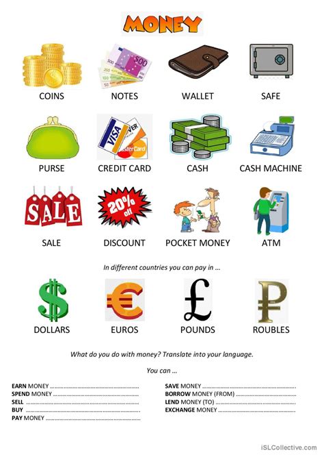 A vocabulary guide to British money .